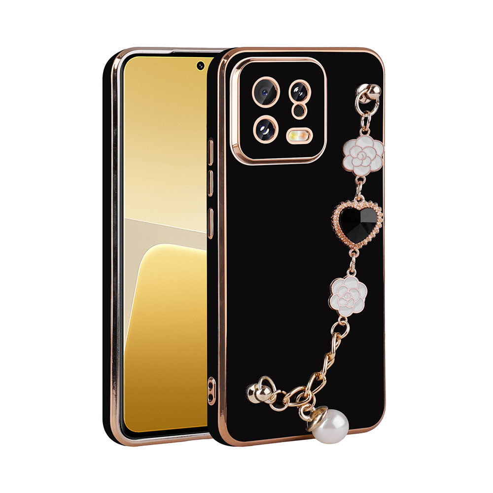 Xiaomi Mi 13 Kılıf El Tutamaçlı Kamera Korumalı Zore Taka Silikon Kapak Siyah