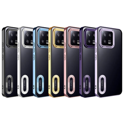 Xiaomi Mi 13 Kılıf Kamera Korumalı Logo Gösteren Zore Omega Kapak Gold