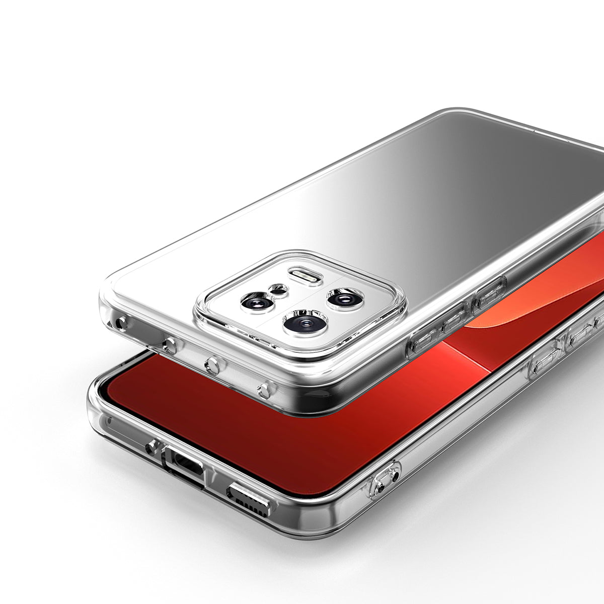 Xiaomi Mi 13 Kılıf Zore Kamera Korumalı Süper Silikon Kapak Renksiz