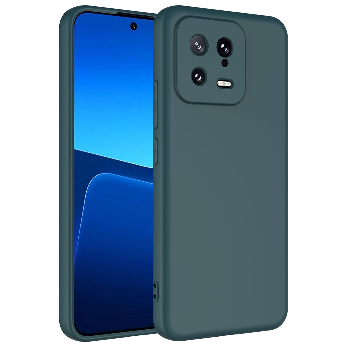 Xiaomi Mi 13 Kılıf Zore Mara Lansman Kapak Koyu Yeşil