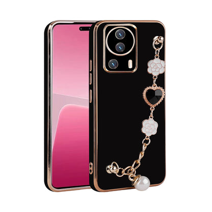 Xiaomi Mi 13 Lite Kılıf El Tutamaçlı Kamera Korumalı Zore Taka Silikon Kapak Siyah