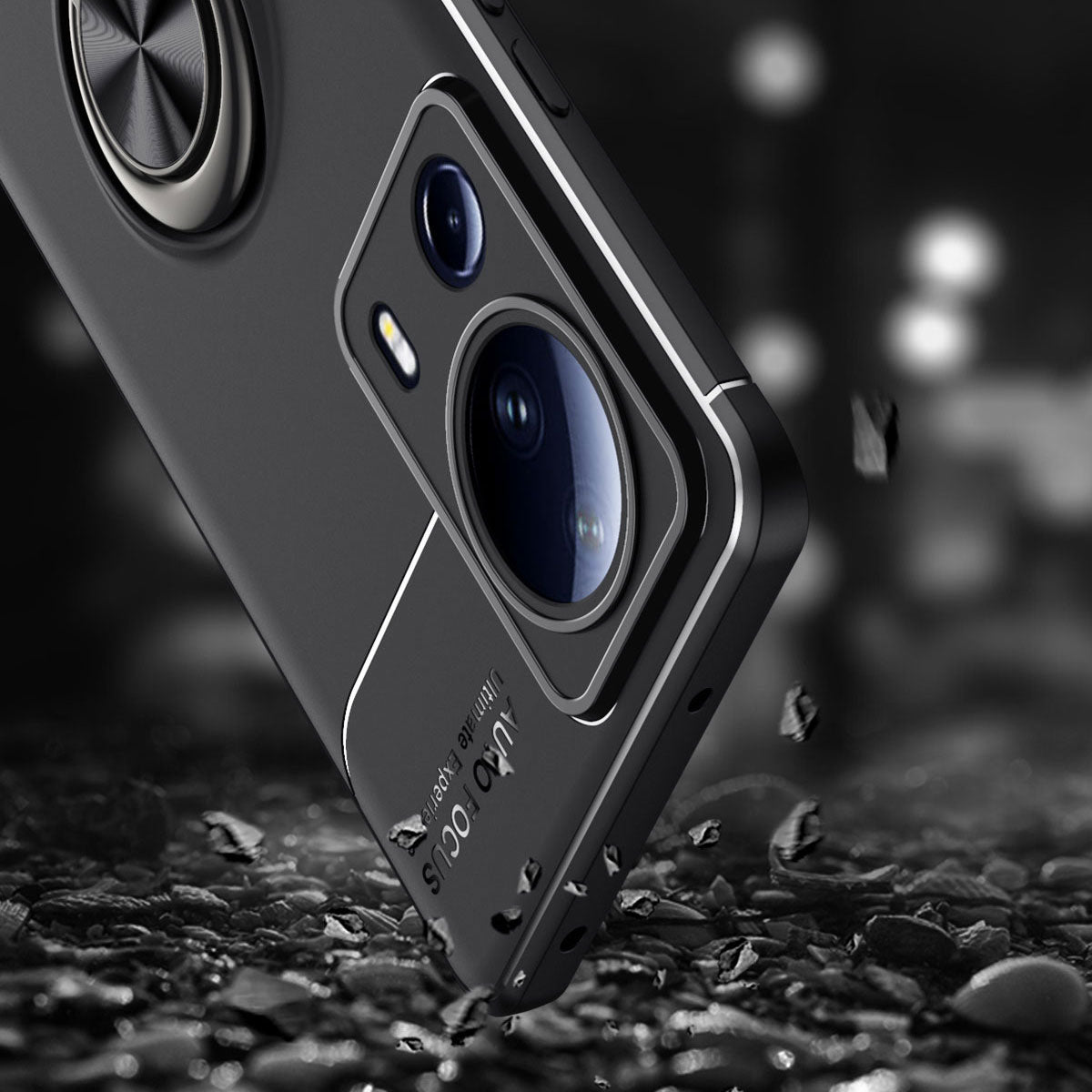 Xiaomi Mi 13 Lite Kılıf Zore Ravel Silikon Kapak Siyah