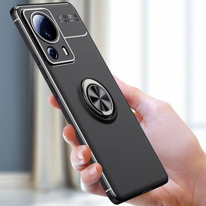 Xiaomi Mi 13 Lite Kılıf Zore Ravel Silikon Kapak Siyah-Mavi