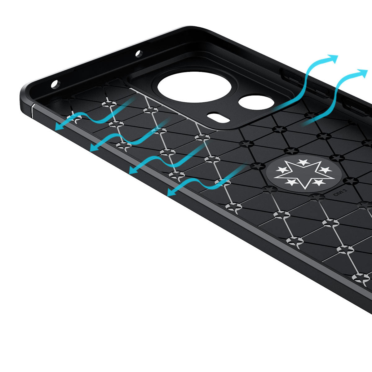 Xiaomi Mi 13 Lite Kılıf Zore Ravel Silikon Kapak Siyah