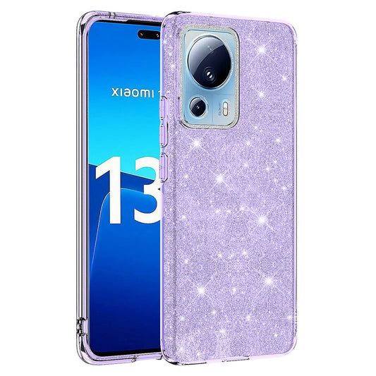 Xiaomi Mi 13 Lite Kılıf Zore Shining Silikon Mor