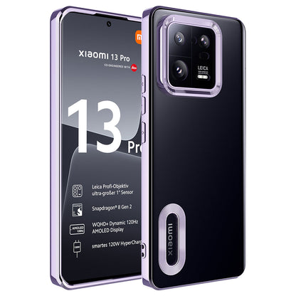 Xiaomi Mi 13 Pro Kılıf Kamera Korumalı Logo Gösteren Zore Omega Kapak Lila