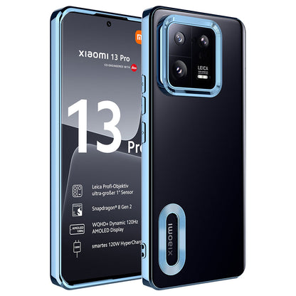 Xiaomi Mi 13 Pro Kılıf Kamera Korumalı Logo Gösteren Zore Omega Kapak Mavi