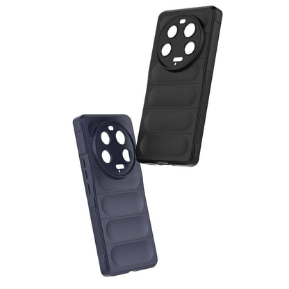 Xiaomi Mi 13 Ultra Kılıf Esnek TPU Oyuklu Arka Yüzey Tasarımlı Zore Etnik Silikon Kapak Koyu Yeşil