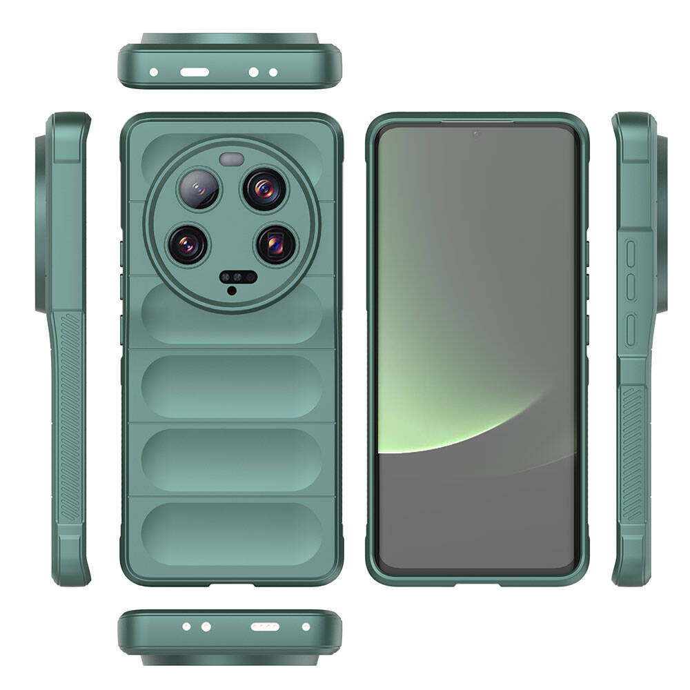 Xiaomi Mi 13 Ultra Kılıf Esnek TPU Oyuklu Arka Yüzey Tasarımlı Zore Etnik Silikon Kapak Kırmızı