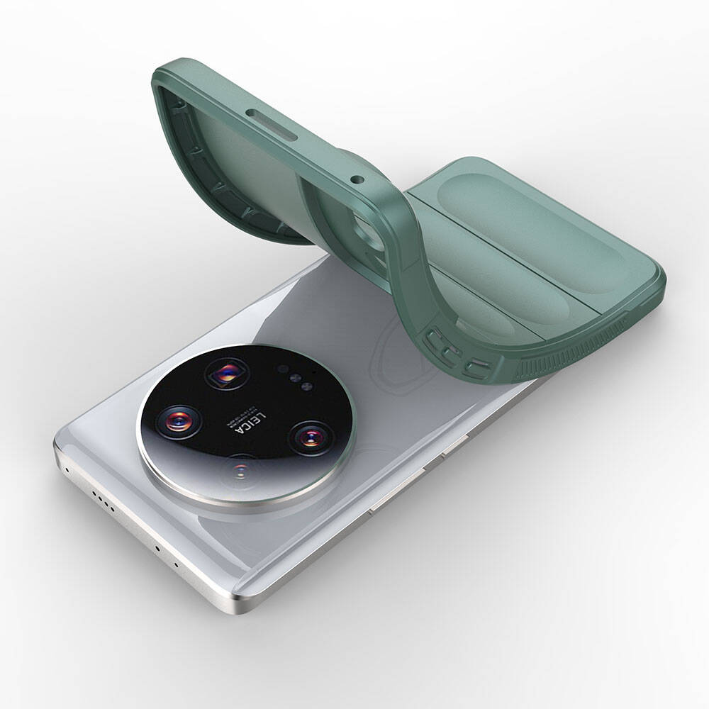 Xiaomi Mi 13 Ultra Kılıf Esnek TPU Oyuklu Arka Yüzey Tasarımlı Zore Etnik Silikon Kapak Kırmızı