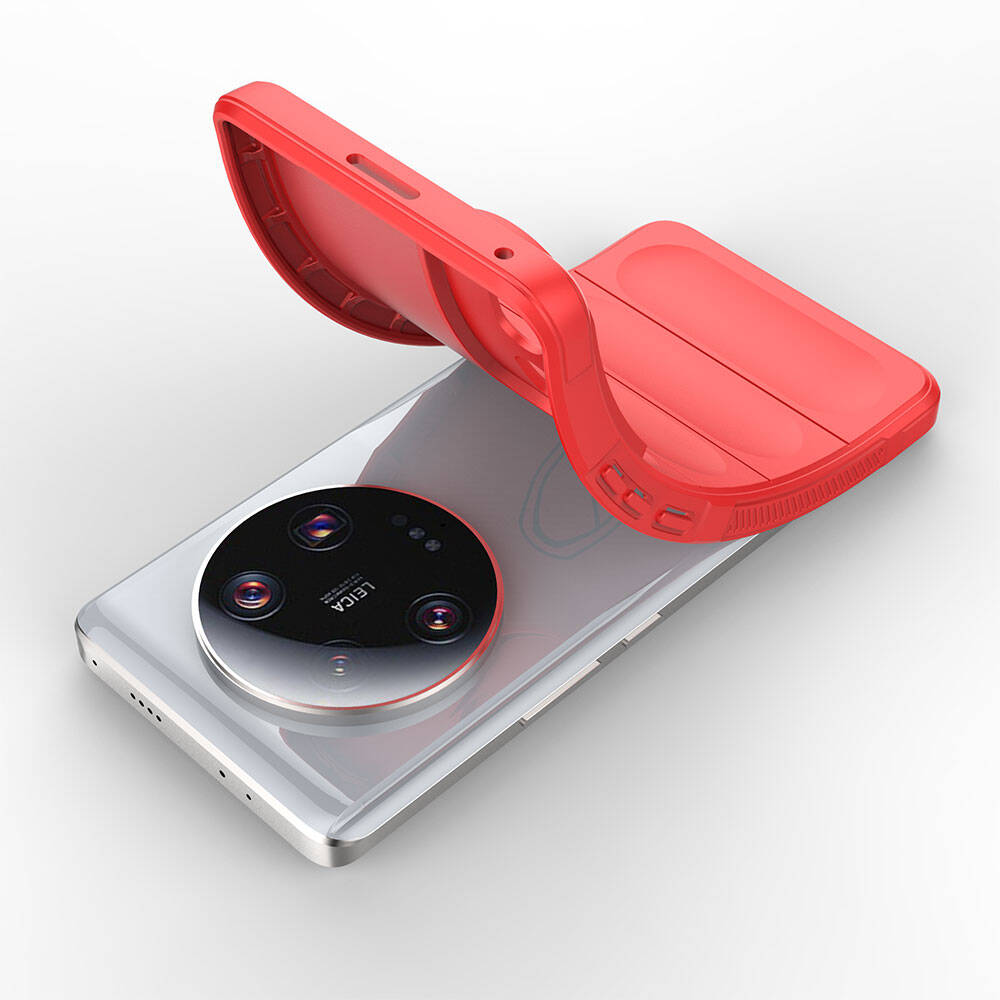 Xiaomi Mi 13 Ultra Kılıf Esnek TPU Oyuklu Arka Yüzey Tasarımlı Zore Etnik Silikon Kapak Koyu Yeşil