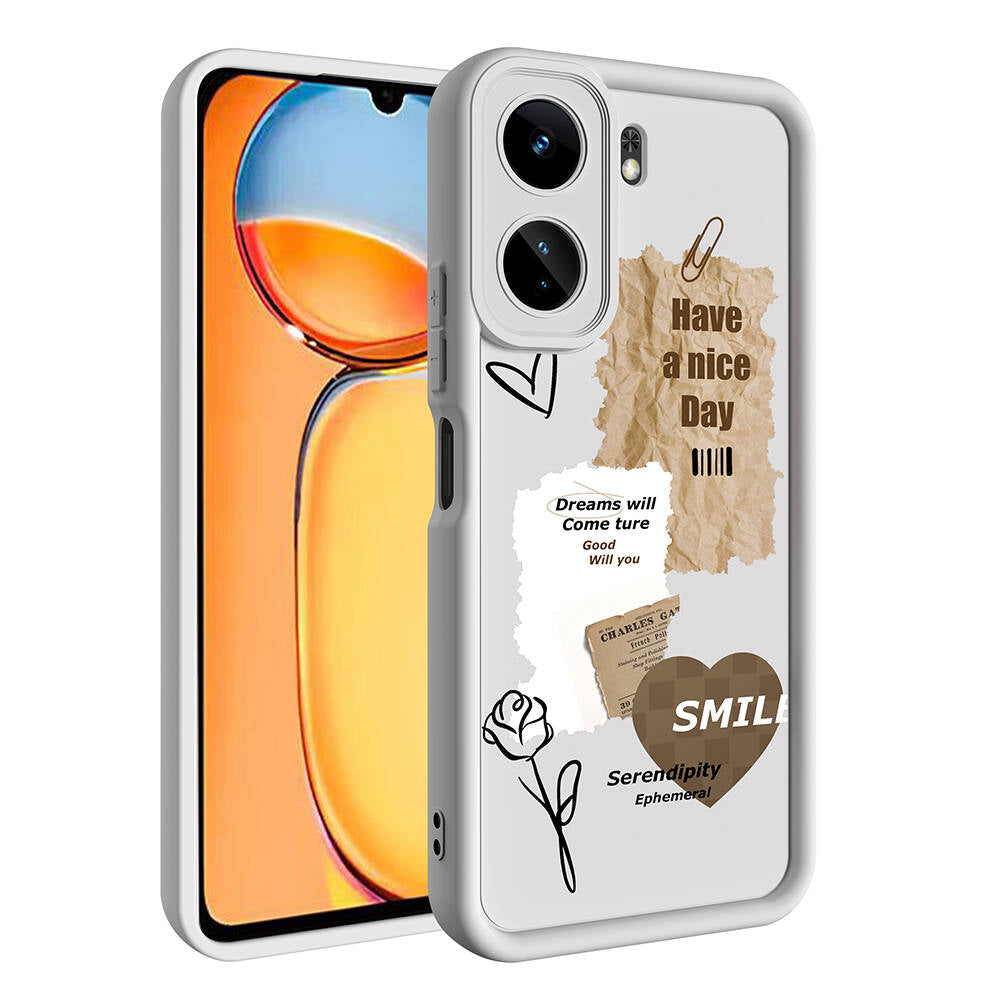 Xiaomi Mi 13T Kılıf Kamera Korumalı Baskılı Arka Yüzey Zore Klas Kapak Siyah