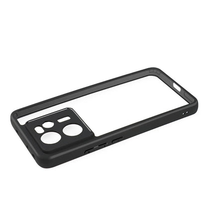 Xiaomi Mi 13T Kılıf Kamera Korumalı Şeffaf Arka Yüzey Zore New Roll Kapak Siyah