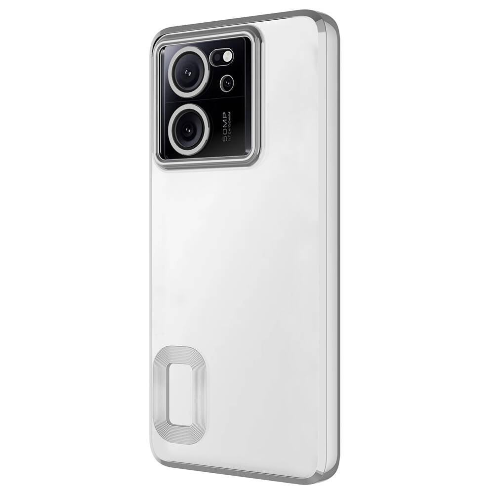 Xiaomi Mi 13T Pro Kılıf Kamera Korumalı Logo Gösteren Zore Omega Kapak Sierra Mavi