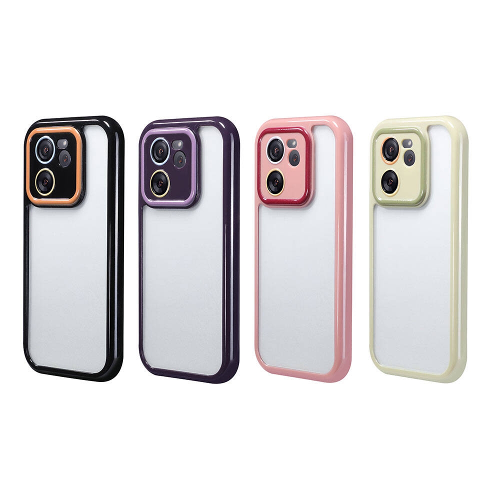 Xiaomi Mi 13T Pro Kılıf Kamera Korumalı Renkli Kenar ve Çerçeve Tasarımlı Zore Vitamin Kapak Yeşil