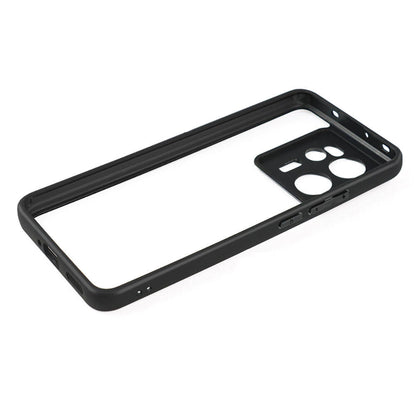 Xiaomi Mi 13T Pro Kılıf Kamera Korumalı Şeffaf Arka Yüzey Zore New Roll Kapak Siyah