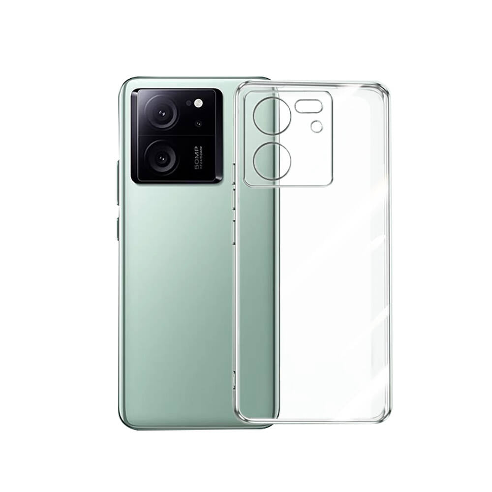 Xiaomi Mi 13T Pro Kılıf Nano Oleofobik Özellikli Sert Arka Yüzey Zore Droga Kapak Renksiz