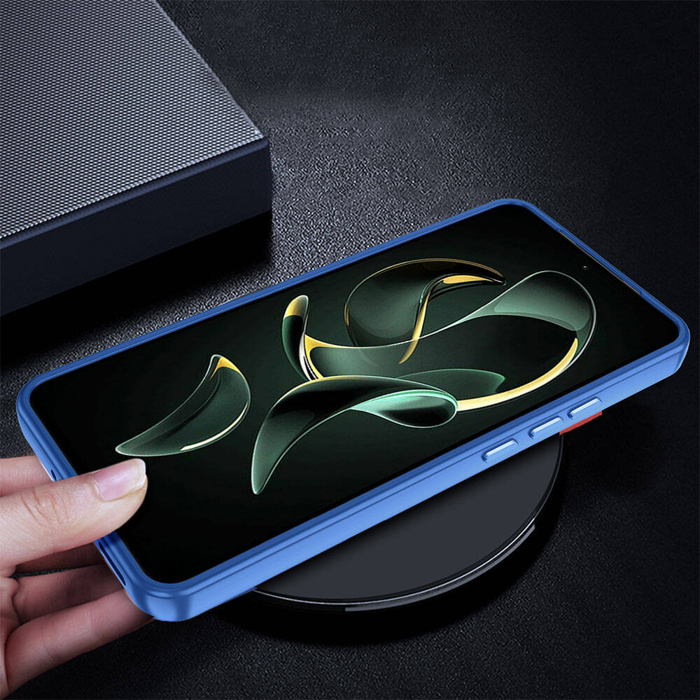 Xiaomi Mi 13T Pro Kılıf Zore Flora Kapak Mavi