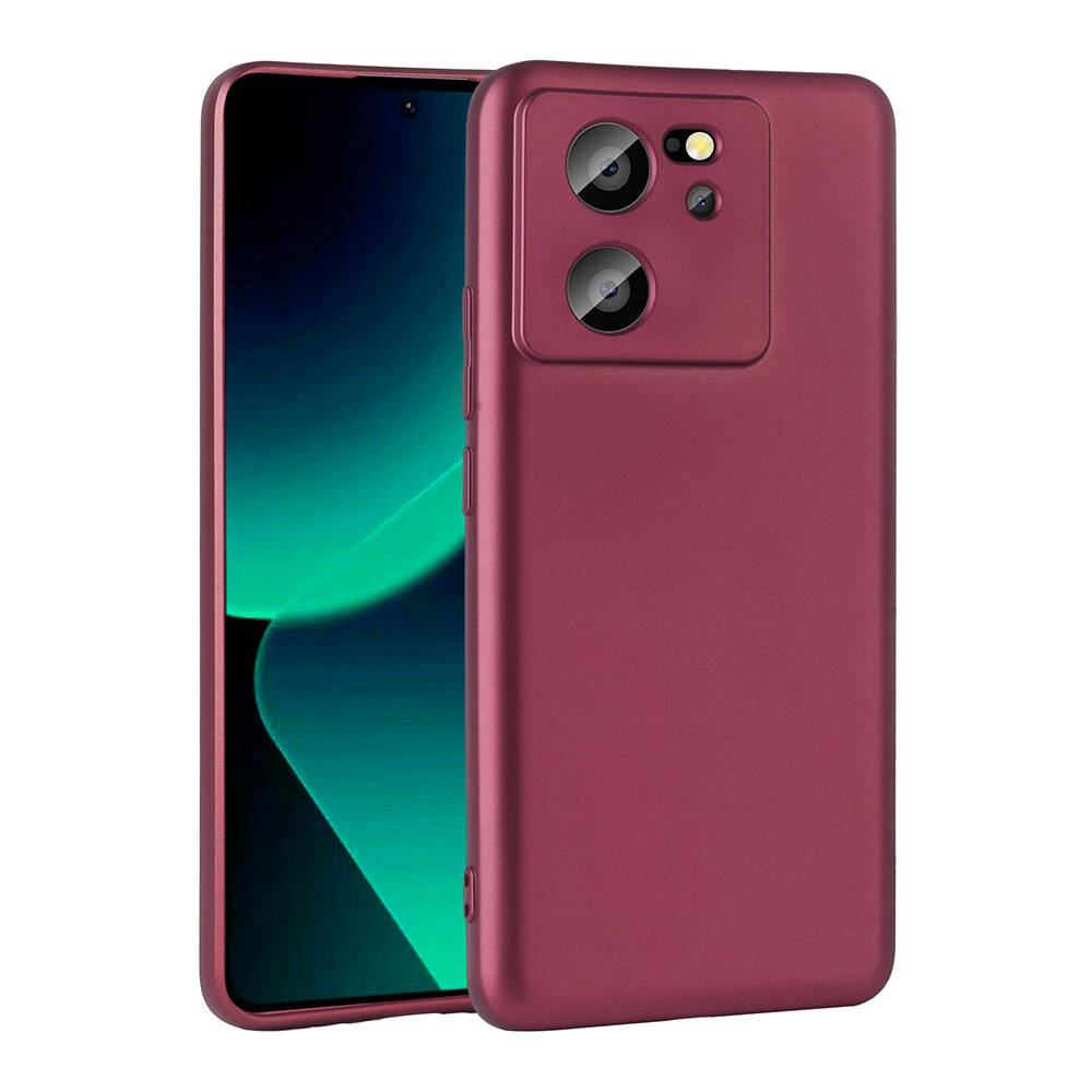 Xiaomi Mi 13T Pro Kılıf Zore Premier Silikon Kapak Mürdüm