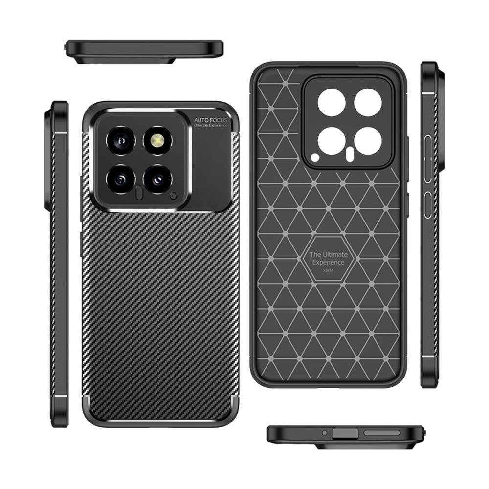 Xiaomi Mi 14 Kılıf Zore Negro Silikon Kapak Siyah