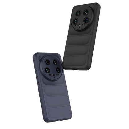 Xiaomi Mi 14 Ultra Kılıf Esnek TPU Oyuklu Arka Yüzey Tasarımlı Zore Etnik Silikon Kapak Kırmızı