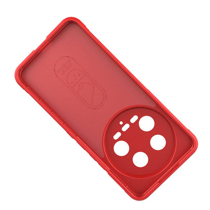 Xiaomi Mi 14 Ultra Kılıf Esnek TPU Oyuklu Arka Yüzey Tasarımlı Zore Etnik Silikon Kapak Koyu Yeşil