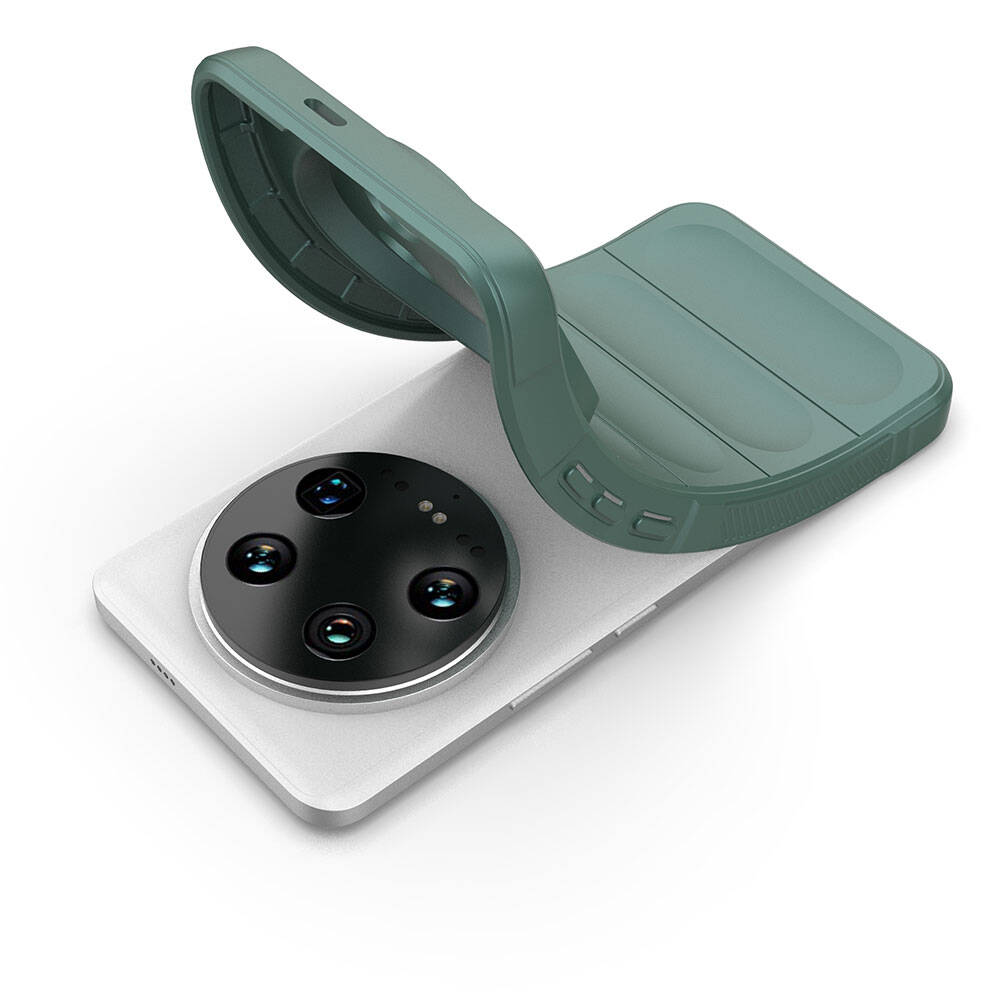 Xiaomi Mi 14 Ultra Kılıf Esnek TPU Oyuklu Arka Yüzey Tasarımlı Zore Etnik Silikon Kapak Lacivert