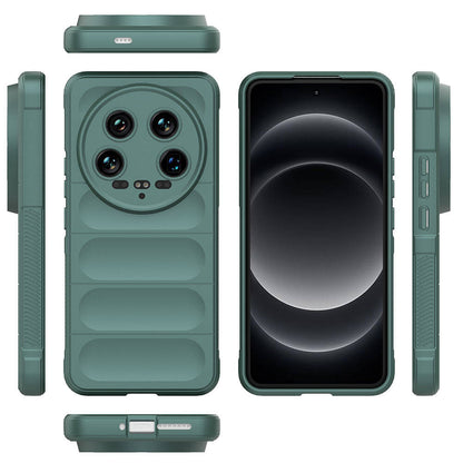 Xiaomi Mi 14 Ultra Kılıf Esnek TPU Oyuklu Arka Yüzey Tasarımlı Zore Etnik Silikon Kapak Lacivert