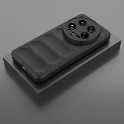 Xiaomi Mi 14 Ultra Kılıf Esnek TPU Oyuklu Arka Yüzey Tasarımlı Zore Etnik Silikon Kapak Kırmızı