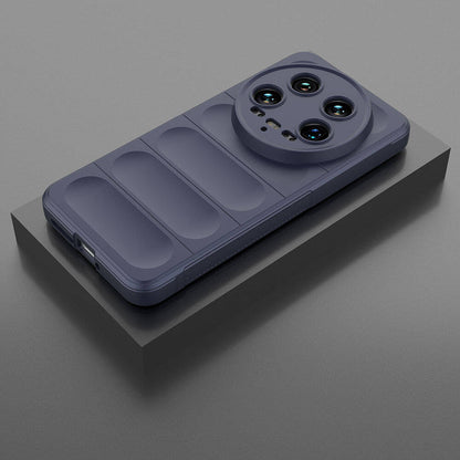 Xiaomi Mi 14 Ultra Kılıf Esnek TPU Oyuklu Arka Yüzey Tasarımlı Zore Etnik Silikon Kapak Siyah