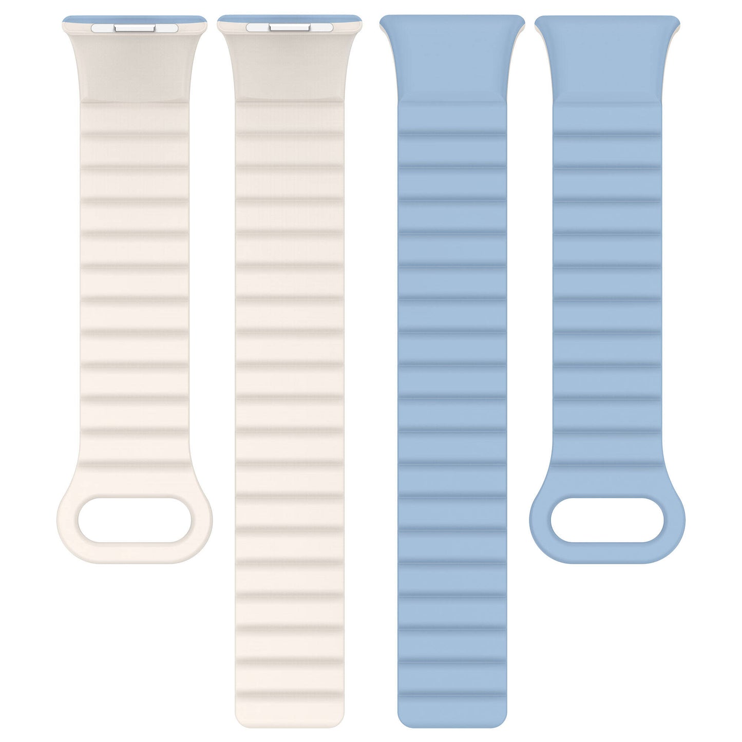 Xiaomi Mi Band 8 Pro Silikon Kordon Zore KRD-105 Strap Kayış Beyaz-Siyah