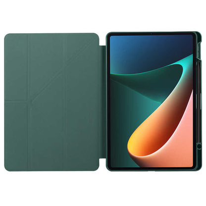 Xiaomi Mi Pad 5 Kılıf Zore Tri Folding Kalem Bölmeli Standlı Kılıf Mor