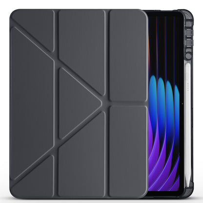 Xiaomi Pad 7 Kılıf Zore Tri Folding Kalem Bölmeli Standlı Kılıf Rose Gold