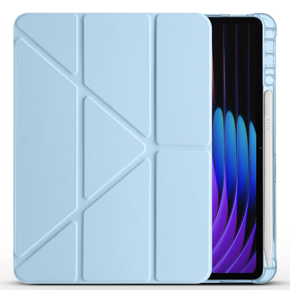 Xiaomi Pad 7 Kılıf Zore Tri Folding Kalem Bölmeli Standlı Kılıf Rose Gold