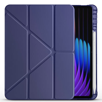 Xiaomi Pad 7 Kılıf Zore Tri Folding Kalem Bölmeli Standlı Kılıf Lila