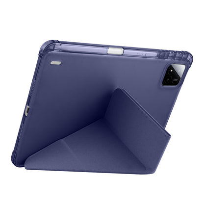 Xiaomi Pad 7 Pro Kılıf Zore Tri Folding Kalem Bölmeli Standlı Kılıf Mavi