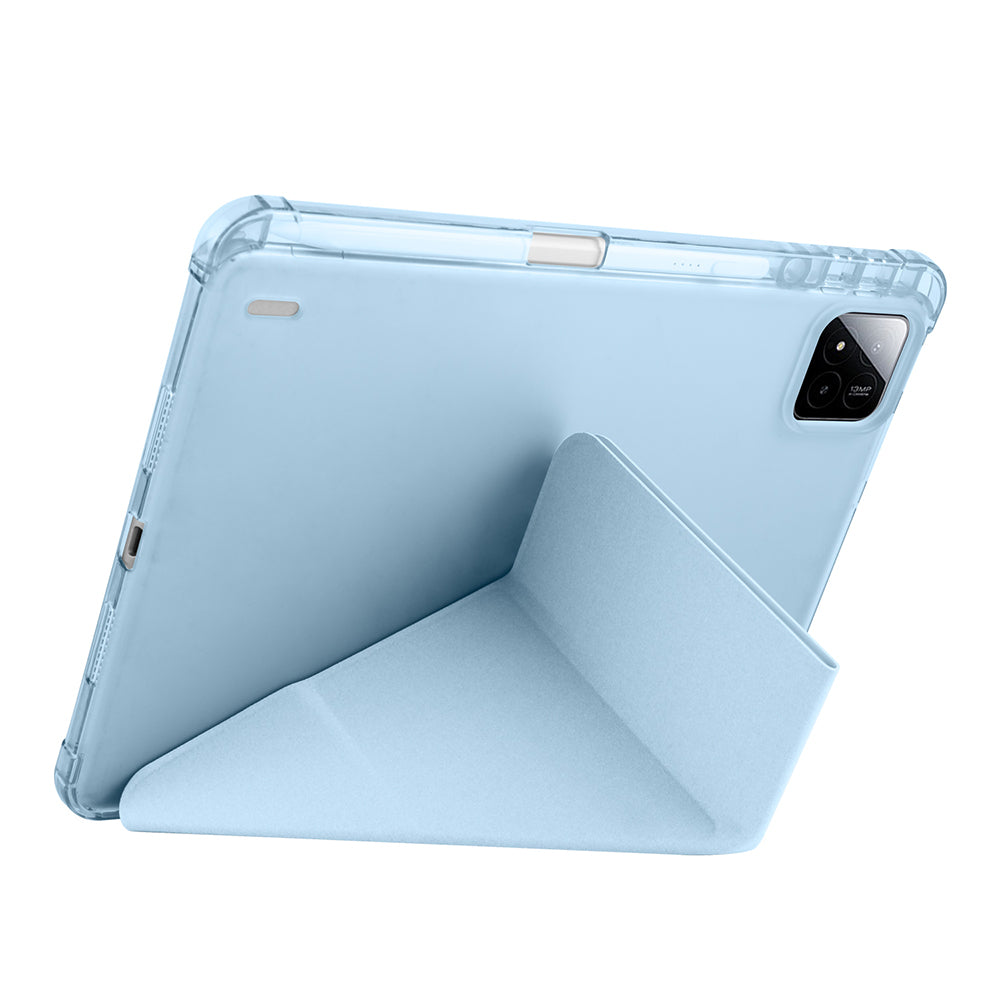Xiaomi Pad 7 Pro Kılıf Zore Tri Folding Kalem Bölmeli Standlı Kılıf Rose Gold