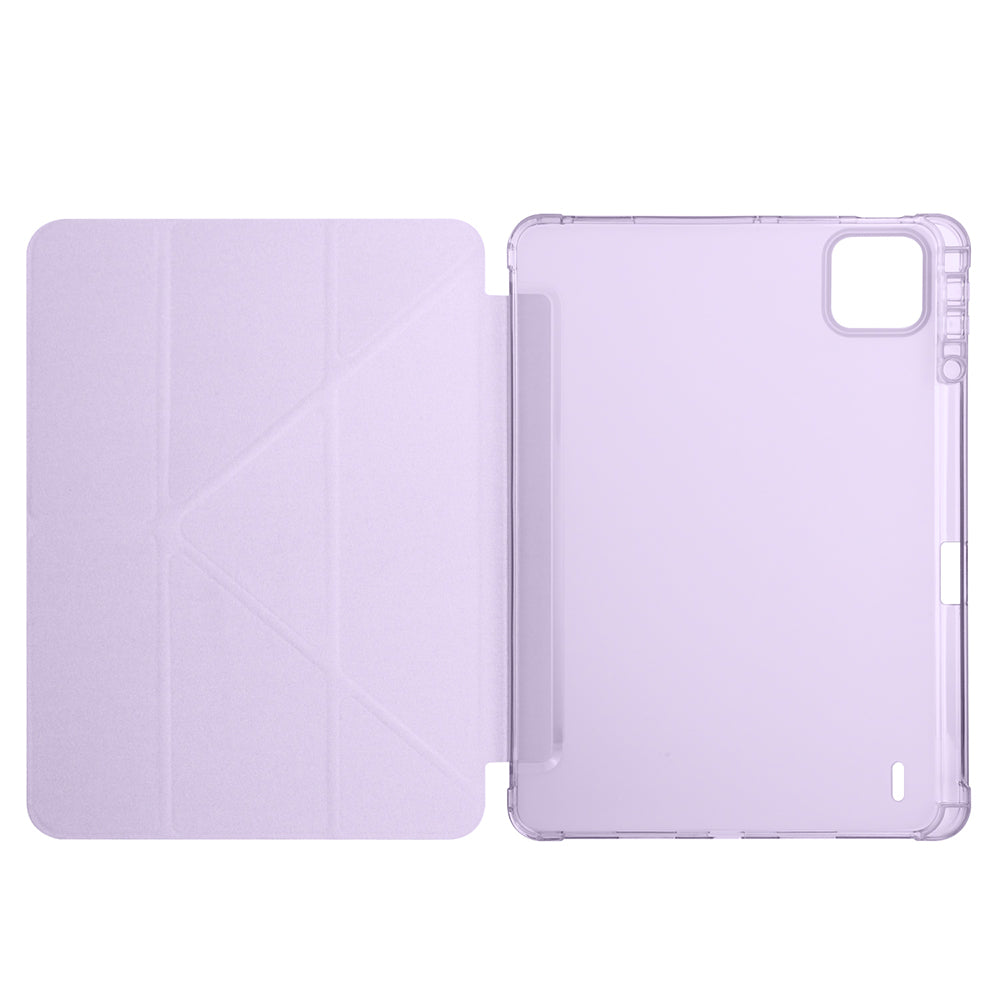 Xiaomi Pad 7 Pro Kılıf Zore Tri Folding Kalem Bölmeli Standlı Kılıf Lila