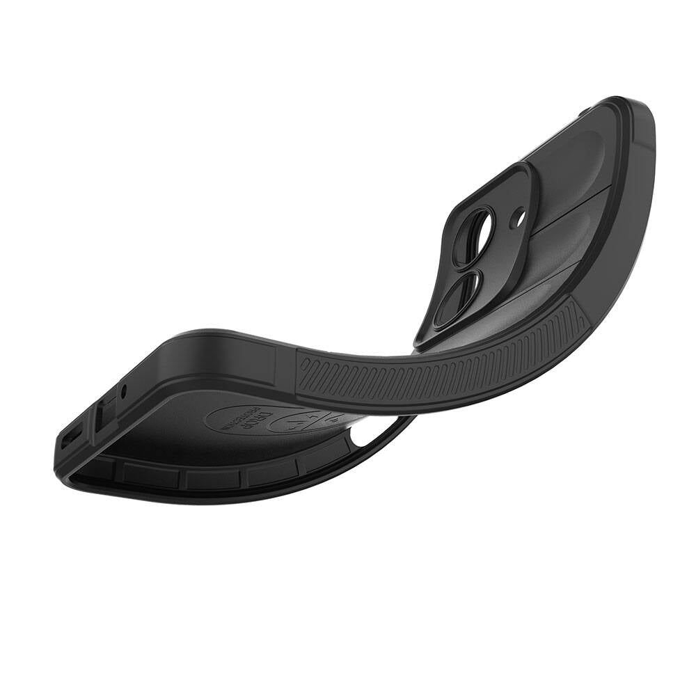 Xiaomi Poco C65 Kılıf Esnek TPU Oyuklu Arka Yüzey Tasarımlı Zore Etnik Silikon Kapak Siyah