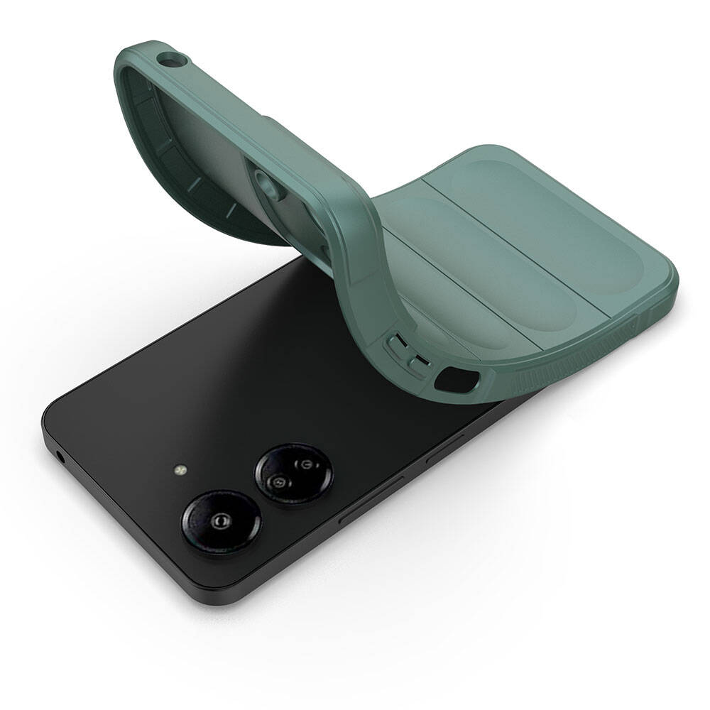 Xiaomi Poco C65 Kılıf Esnek TPU Oyuklu Arka Yüzey Tasarımlı Zore Etnik Silikon Kapak Siyah