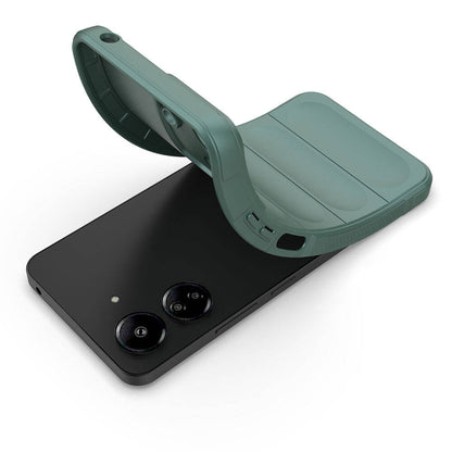 Xiaomi Poco C65 Kılıf Esnek TPU Oyuklu Arka Yüzey Tasarımlı Zore Etnik Silikon Kapak Kırmızı