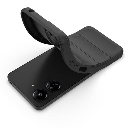 Xiaomi Poco C65 Kılıf Esnek TPU Oyuklu Arka Yüzey Tasarımlı Zore Etnik Silikon Kapak Kırmızı