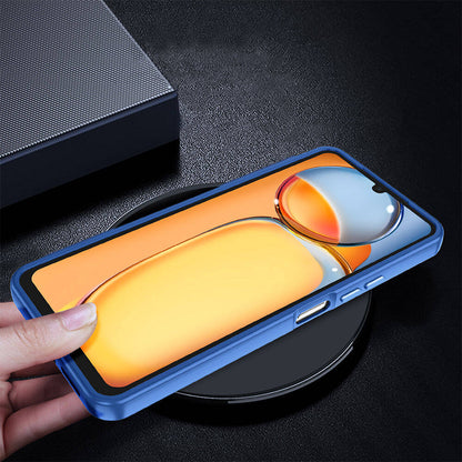 Xiaomi Poco C65 Kılıf Zore Flora Kapak Mavi