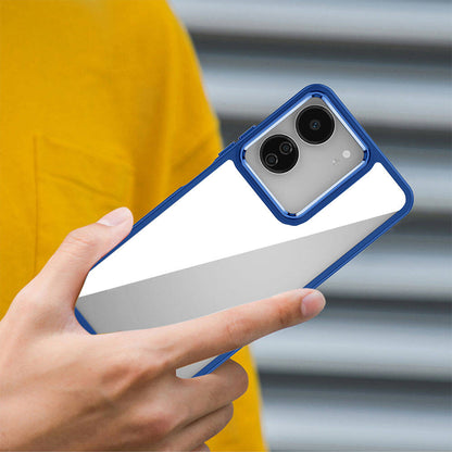 Xiaomi Poco C65 Kılıf Zore Flora Kapak Mavi