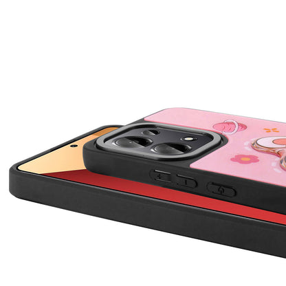 Xiaomi Poco M6 Pro 4G Kılıf Parlayan Kabartmalı İkonik Figürlü Zore Amas Silikon Kapak Pembe