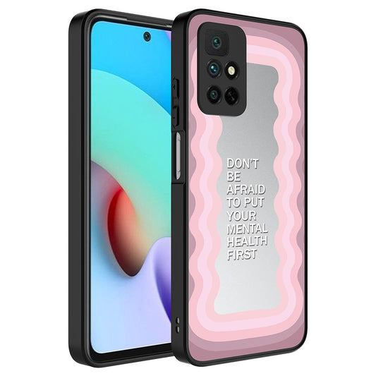 Xiaomi Redmi 10 Kılıf Aynalı Desenli Kamera Korumalı Parlak Zore Mirror Kapak Ayna