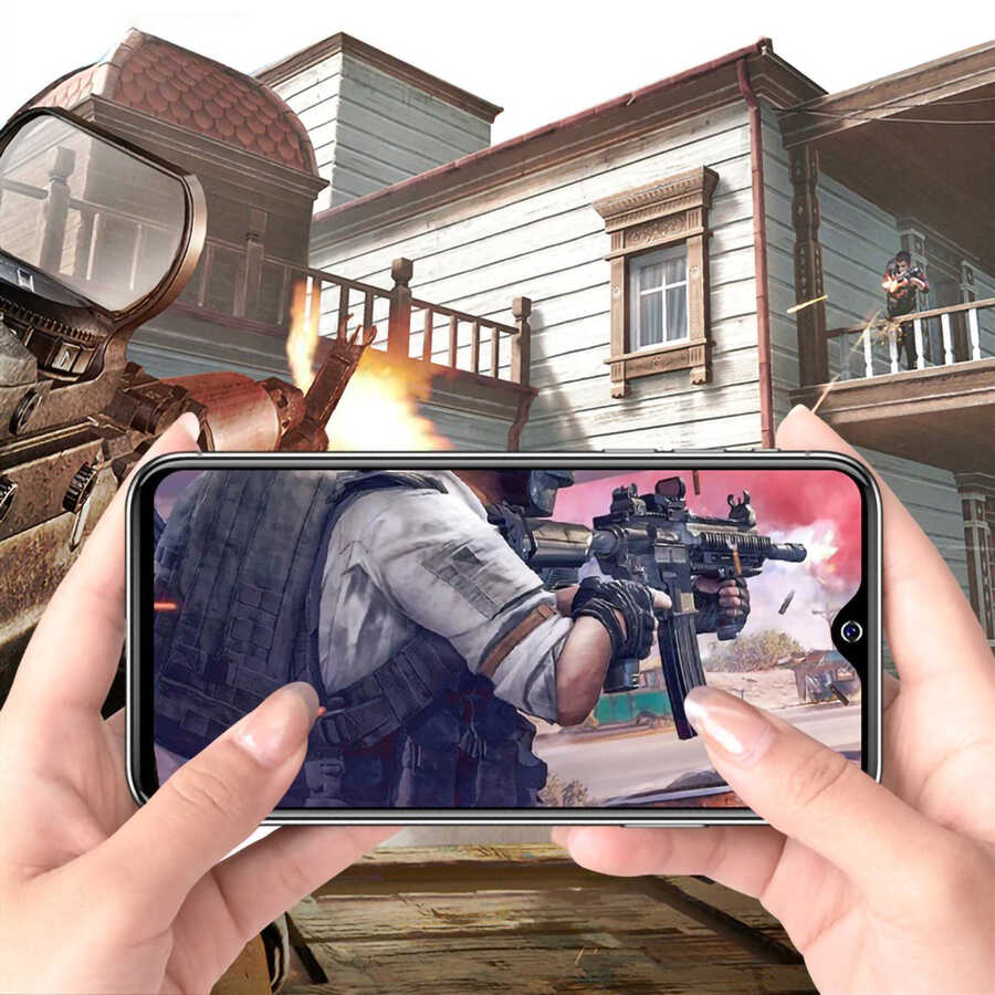 Xiaomi Redmi 10C Davin 5D Cam Ekran Koruyucu Siyah