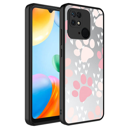Xiaomi Redmi 10C Kılıf Aynalı Desenli Kamera Korumalı Parlak Zore Mirror Kapak Pati