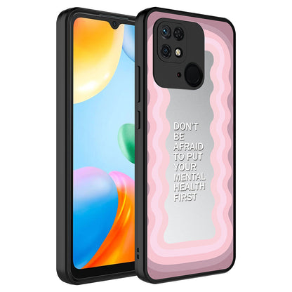 Xiaomi Redmi 10C Kılıf Aynalı Desenli Kamera Korumalı Parlak Zore Mirror Kapak Ayna