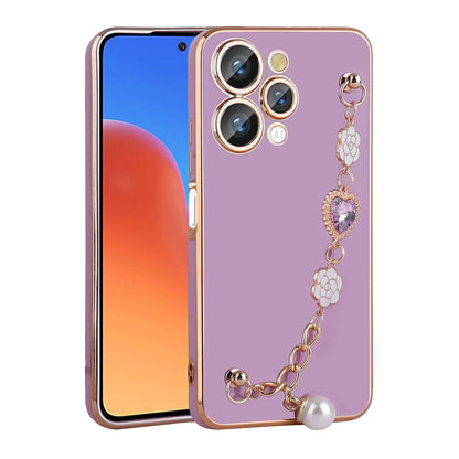 Xiaomi Redmi 12 4G Kılıf El Tutamaçlı Kamera Korumalı Zore Taka Silikon Kapak Mor